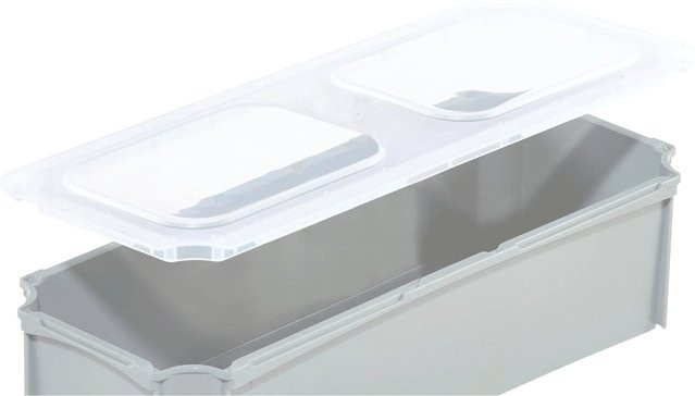 Eurobox-System Einsatzkasten 1/4 quer für Box 60 x 40 cm, Transparent - Bild 1