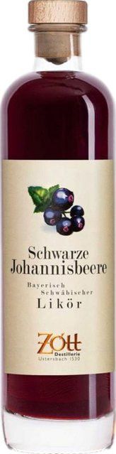 Zott Schwarzer Johannisbeerlikör, Deutschland, 17% Vol., 0,5 l - Bild 1