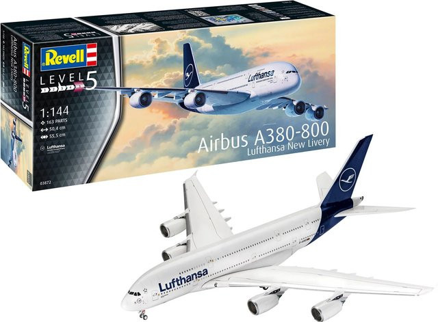 Revell Airbus A380-800 Lufthansa New Livery, Flugmodell Bausatz, 1:144 - Bild 2