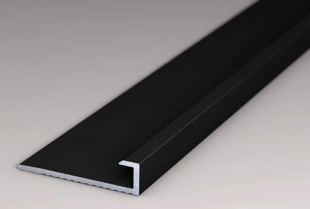 Kronoflooring C-Profil Rock the Wall Aluminium Schwarz 265 cm - Bild 1