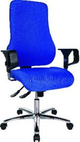 TOPSTAR Bürodrehstuhl Sitness 55 SD69XT20 in Schwarz mit Trevira CS Stoffbezug und einstellbarer Federkraft - Bild 2