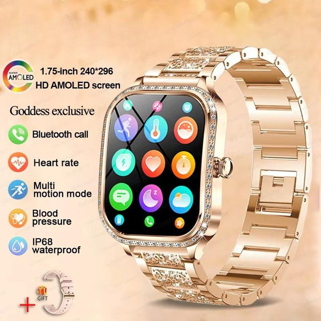 Smartwatch, Gold, Edelstahl, Damen - Bild 1