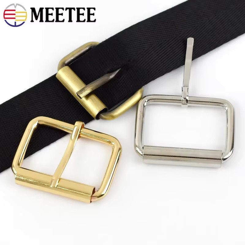 Meetee Metall-Dornschnallen aus Stahl in Gold, verstellbare Verschluss-Sets für Gürtel, Hundehalsbänder und Lederarbeiten, 13–38 mm - Bild 5