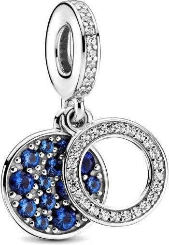 Charms Anhänger 925 Sterlingsilber, Blaue Sterne, Zirkonia, Perlen, Damen - Bild 1