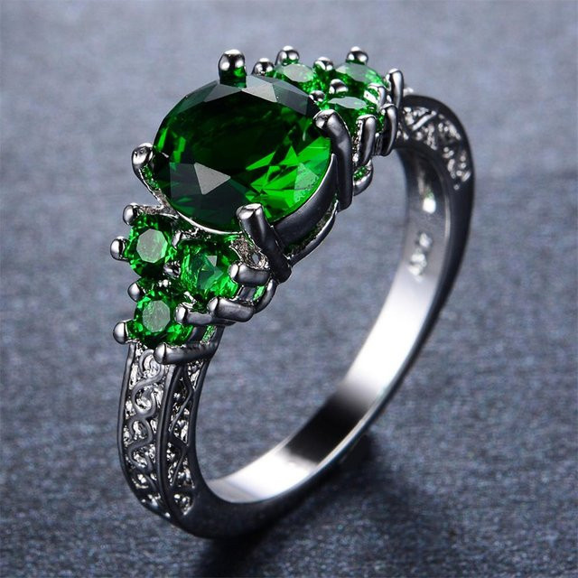YIRAN Jewelry Verlobungsring, Kupfer, Zirkonia, Kristall, Unisex - Bild 1
