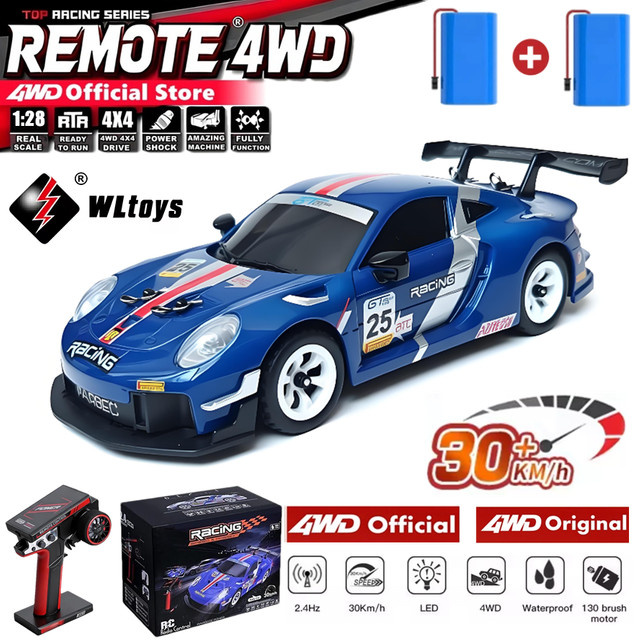 WLtoys RC Auto, ferngesteuertes Drift-Rennauto, Offroad 4X4 Truck, mit LED-Lichtern, ab 14 Jahre - Bild 1