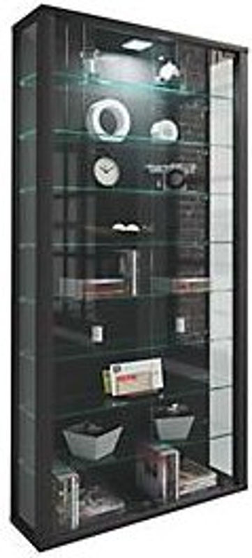 VCM Wandvitrine Vitrosa Maxi in Schwarz mit ESG-Sicherheitsglas und 8 Glasböden, B/T/H: 59 x 18 x 113 cm - Bild 8