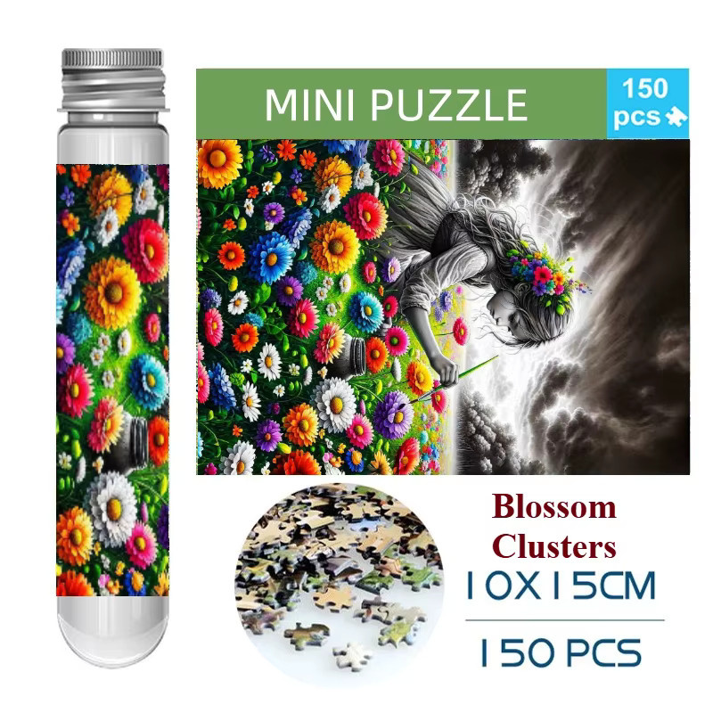 MaxRenard Mini-Reagenzglas-Blütencluster-Puzzle, 150 Teile - Bild 3