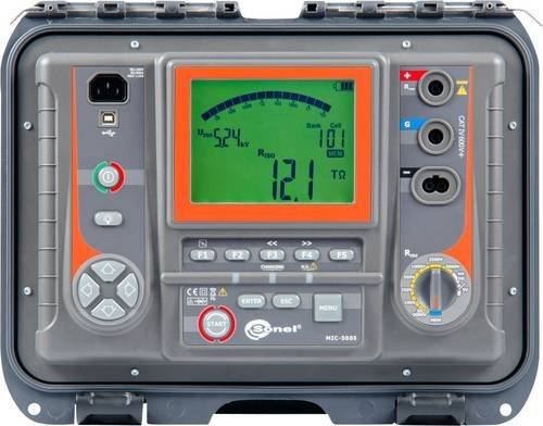 Sonel MIC-5005 Isolationsmessgerät in Grau, kalibriert nach ISO, 250 V bis 5000 V, 15 TΩ - Bild 1