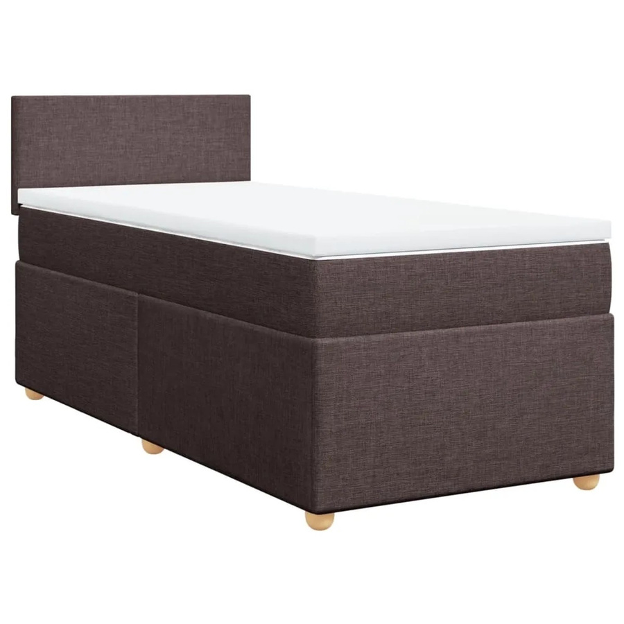 vidaXL Boxspringbett mit Matratze in Braun aus Stoff, B/T/H: 80 x 200 cm - Bild 2