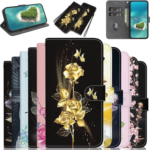 Stand Flip Wallet Case für Realme Neo7 SE Note 60 mit Painted Pattern Design - Bild 1