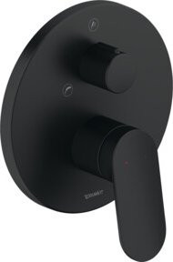 Duravit Wave UP Einhebelmischer für die Badewanne mit Umstellventil in Schwarz Matt - Bild 1