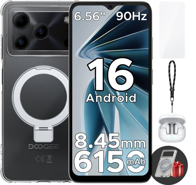 DOOGEE Note 56 VIP Smartphone in Weiß mit Android 16, 6,56 Zoll Display, 64 GB Speicher, 6150 mAh Akku und 8 MP Kamera - Bild 1