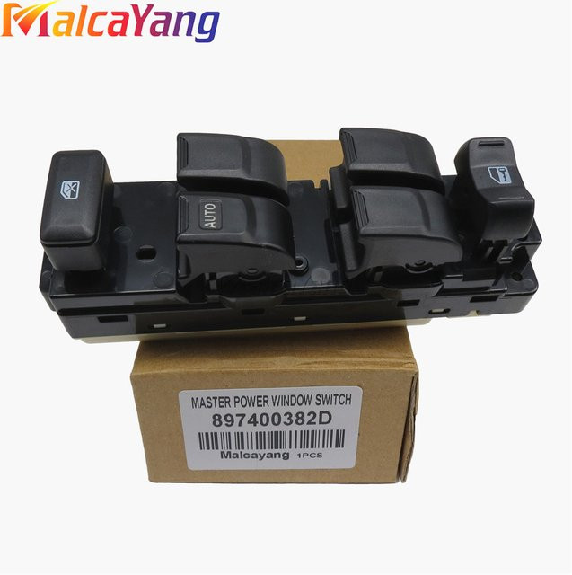 Malcayang Schalter für elektrische Fensterheber für Isuzu D-Max, Schwarz, 897400382D - Bild 1