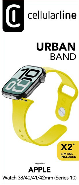 CellularLine Uhrenarmband Silicon, Gelb, Unisex, Apple Watch 38/40/41/42mm - Bild 1