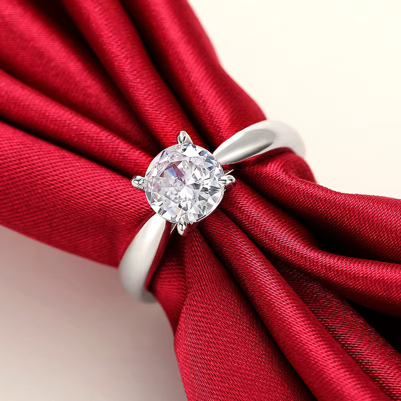 Huitan Eheringe, Silber, Zirkonia, Damen - Bild 2