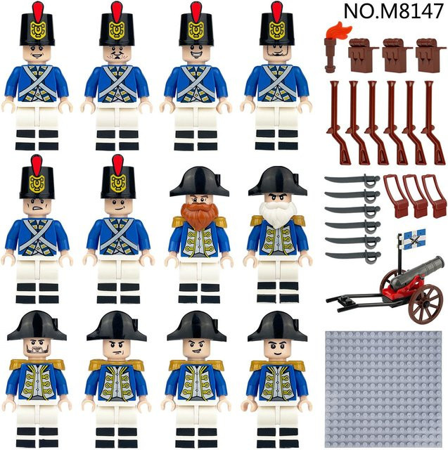 Expedition der Royal Navy Europäische Soldaten Linieninfanterie mit Kanonen, Modellbausteine, ab 14 Jahre - Bild 1