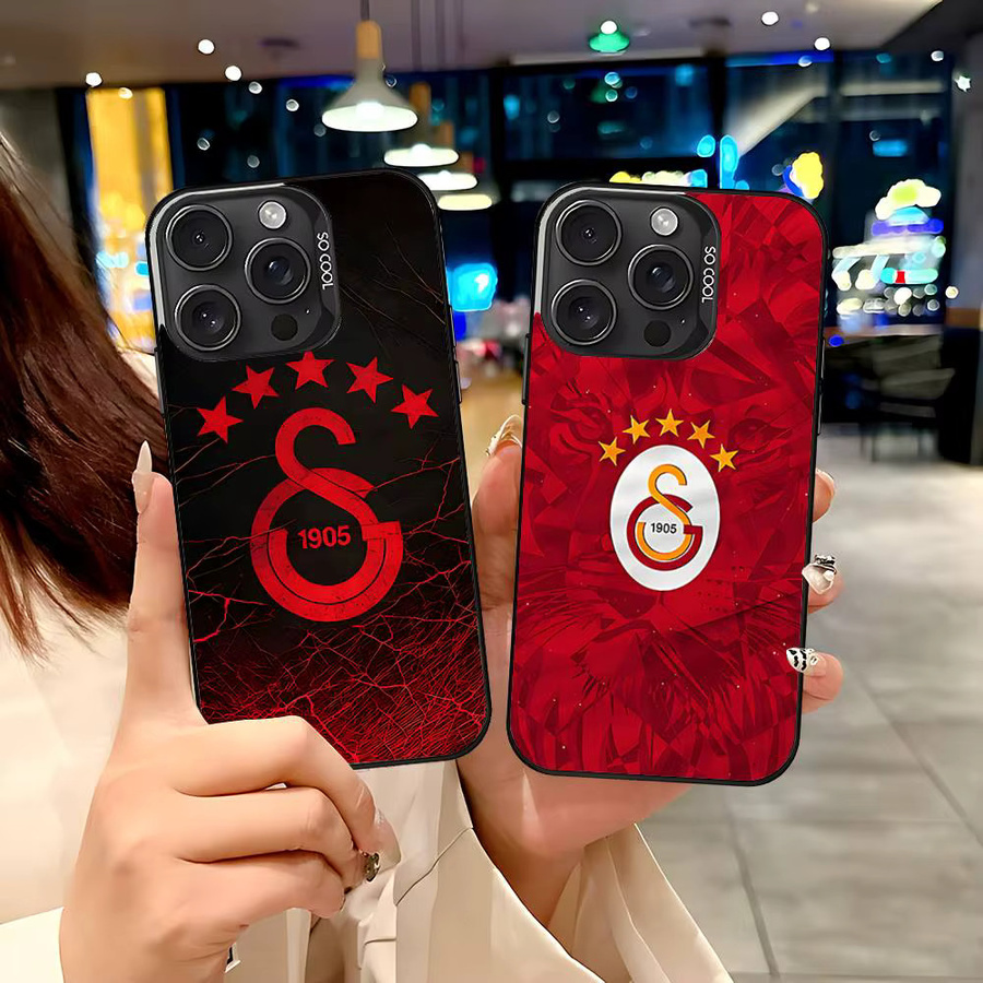 Handyhülle Galatasaray Clubs Design für Apple iPhone 11 12 13 14 15 16 17 Pro Max Plus XR XS in Rot - Bild 4