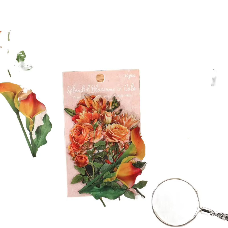 10 Blatt Kunst-Pflanzenaufkleber in Multicolour für Album-Layout und Bastelarbeiten - Bild 3