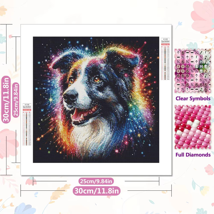 EverShine Diamant Stickerei Hund, Diamant Kunst Malerei Kit, Tier Mosaik - Bild 2