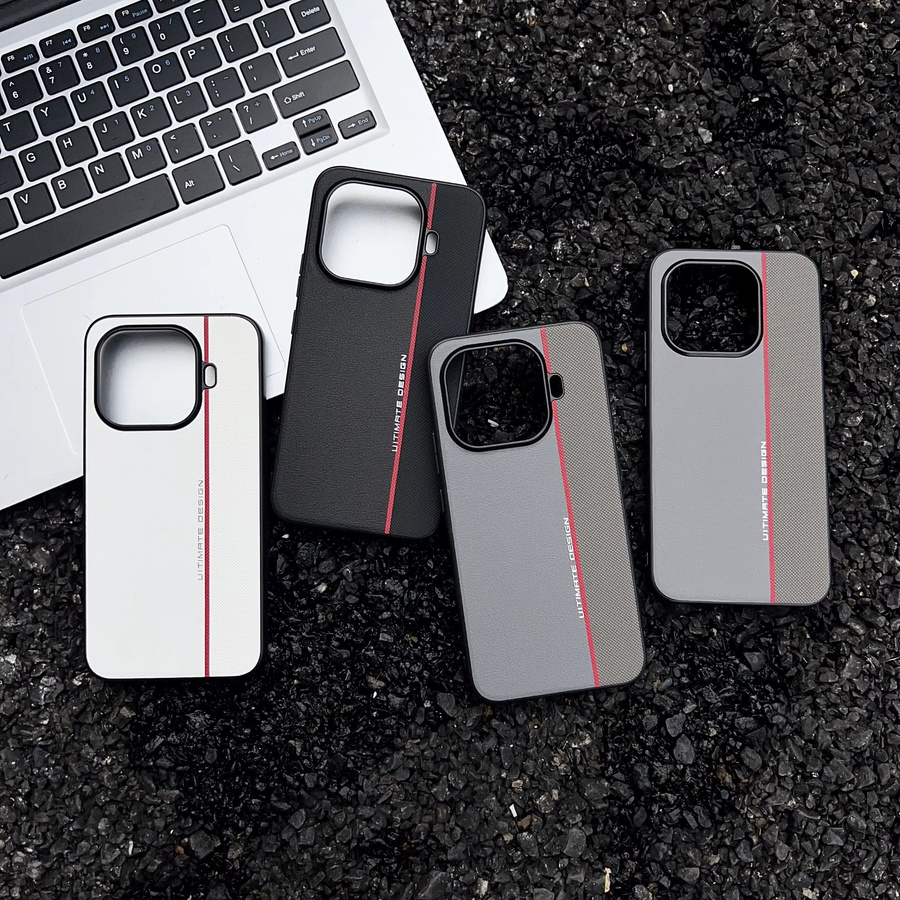 Business Red Line Lychee-Leder Schutzhülle mit Metall-Objektivschutz für Xiaomi 17T Pro 17 Ultra 17 Pro Max 15 14 13 Ultra in Rot und Weiß - Bild 3