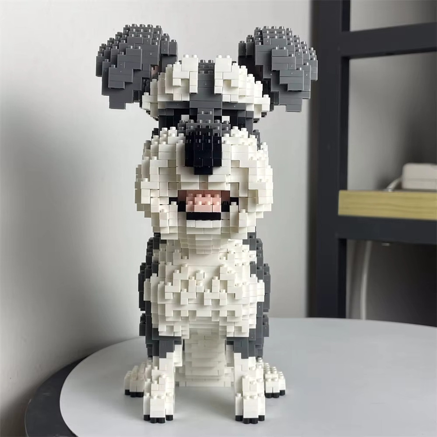 Knew Built Schnauzer Hundemodell, Micro Mini Bausteine Spielzeug - Bild 3