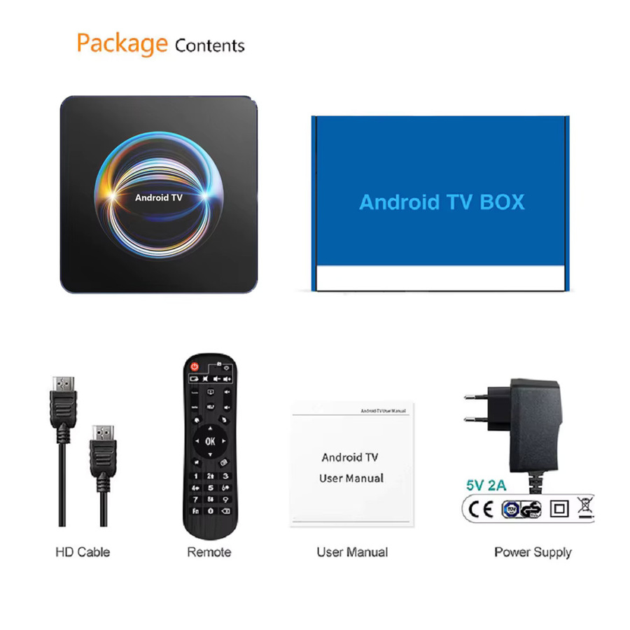 BLKJ Android 16.0 Smart TV Box 8K HD Streaming Media Player mit HDMI, Bluetooth und Dual WiFi 2,4G & 5G, Unterstützung für YouTube und Netflix, Schwarz - Bild 5