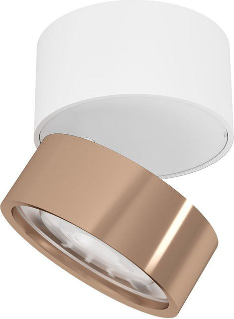LUX-IT Swing 75 Round LED-Deckenstrahler 1-flammig, Weiß und Kupfer, Warmweiß 3000K - Bild 1