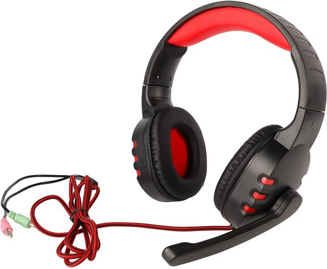 DIYelecs Over-Ear Gaming-Headset mit Geräuschunterdrückung und Mikrofon, kabelgebunden, Schwarz - Bild 1