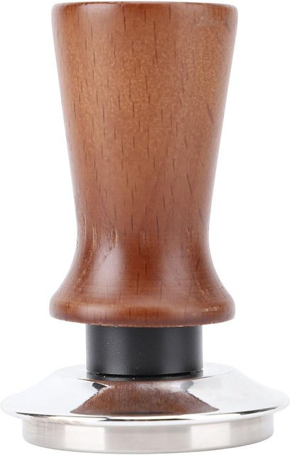 CosyHome Federbelasteter kalibrierter Kaffeetamper aus Holz mit Edelstahlbasis in Braun, Durchmesser: 51 mm - Bild 1