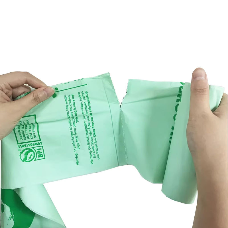 50 Stück Biologisch abbaubare Müllbeutel für den Haushalt, Kompostierbare Mülltaschen, Farbe: Grün - Bild 4