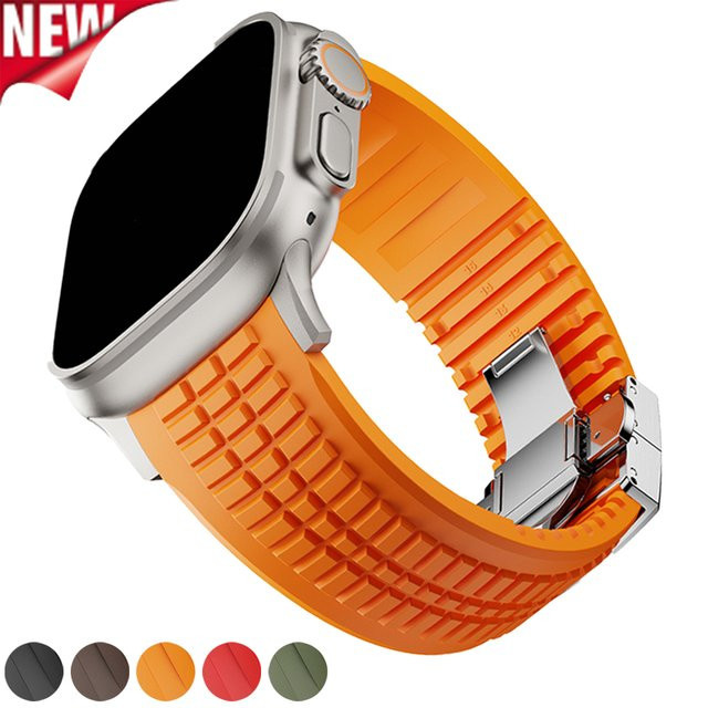 CAOWTAN Uhrenarmband Gummi, Schwarz, Unisex - Bild 1