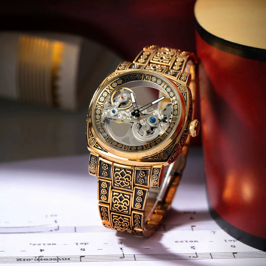 Forsining Armbanduhr, Automatik, Gold, Edelstahl, Herren - Bild 2