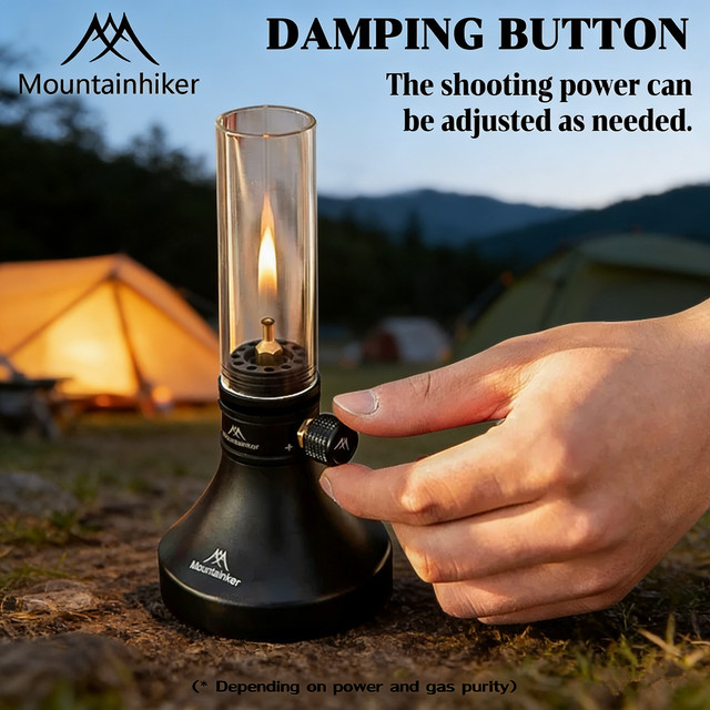 Mountainhiker Aladdin Gaslampe Camping Laterne Schwarz - Bild 1