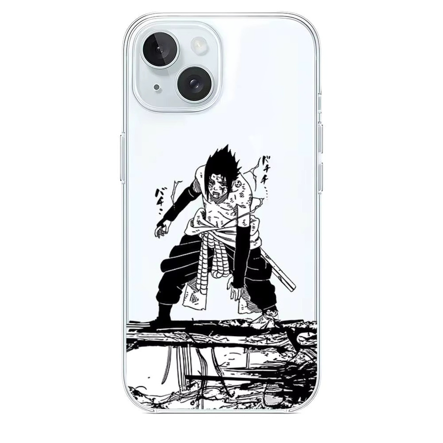 Transparente Anime Sasuke Uchiha Handyhülle für dein iPhone 11 bis iPhone 17 Pro Max - Bild 5