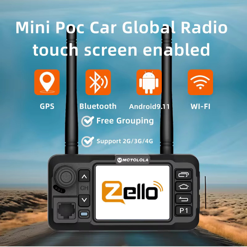 Motorola Mini POC Netzwerk Auto Walkie-Talkie mit Touchscreen, GPS und 4G LTE in Schwarz - Bild 5