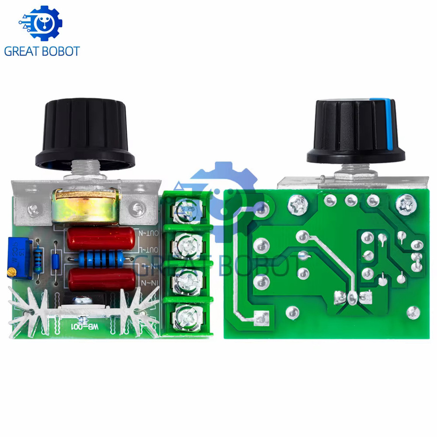 Baishundianzi SCR Spannungsregler Dimmdimmer Drehzahlregler Thermostat 220V 2000W - Bild 3
