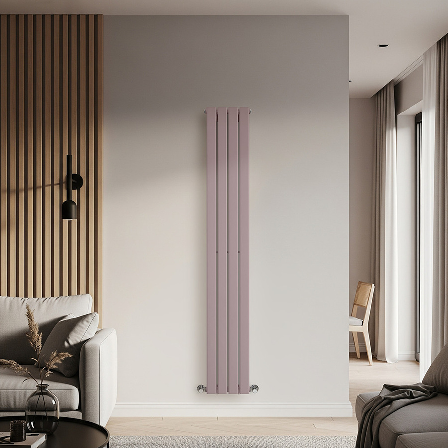 Einlagiger Design-Heizkörper Delta Vertikal in Lila (Dahlia Purple), Höhe: 178 cm, Breite: 28 cm - Bild 1