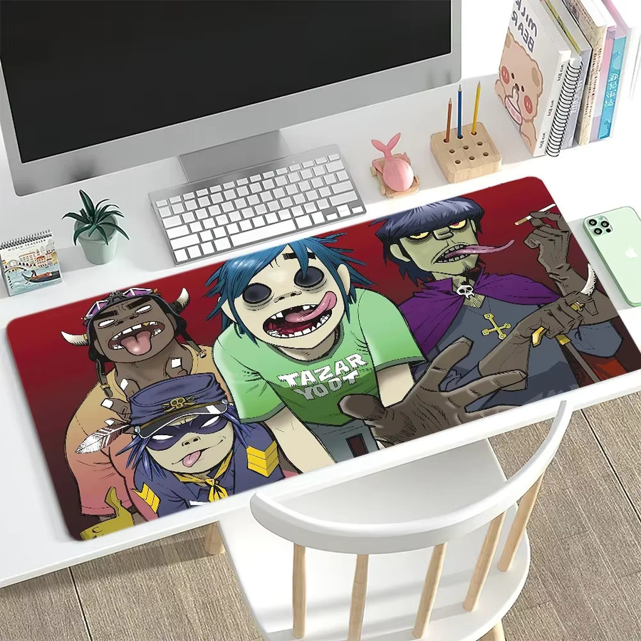 Gorillaz Demon Days Gaming-Mauspad für PC, großflächiges Schreibtisch-Mauspad mit genähten Kanten, Multicolour - Bild 5