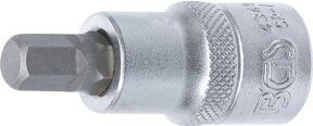 BGS Bit-Einsatz 4340 in Silber mit 12,5 mm (1/2") Innenvierkant-Antrieb und 9 mm Innensechskant - Bild 1