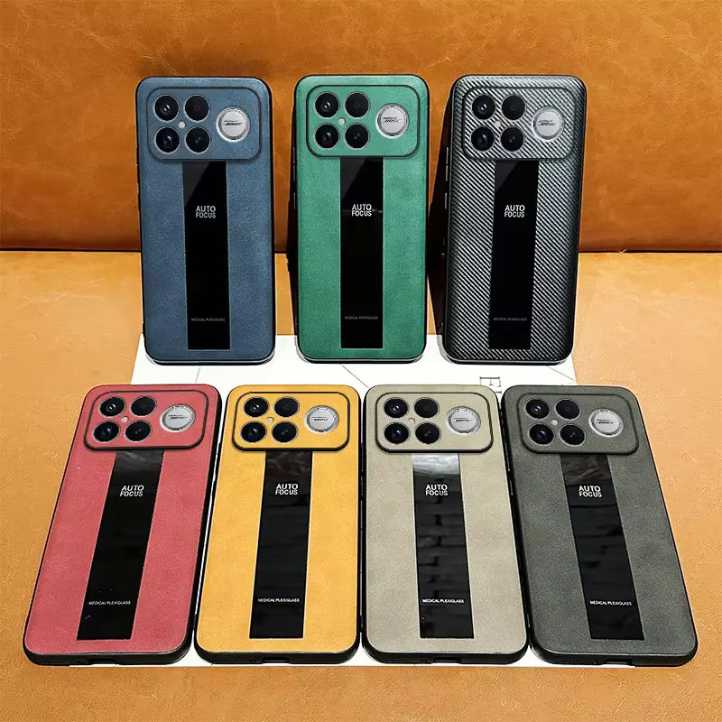 Luxus Wildleder Schaffell Schutzhülle für Xiaomi Poco F8 und F7 Pro in Schwarz - Bild 3