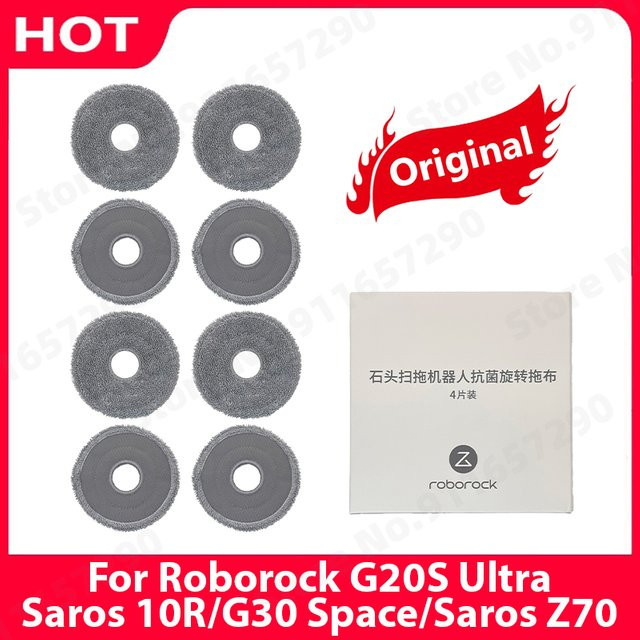 Roborock Original Wischpads in Grau für G20S Ultra, Saros 10R, G30 Space und Saros Z70 als Zubehör und Ersatzteile - Bild 1