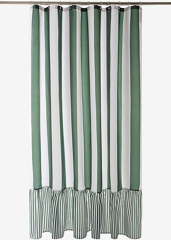 Jotex Duschvorhang ANDREA grün gestreift aus Polyester, wasserdicht und blickdicht, B/H: 180 x 200 cm - Bild 1