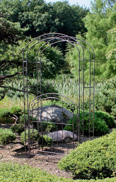 Garden Pleasure Deko-Pforte mit Rosenbogen MAYON in Rost-Optik, B/T/H: 115 x 43 x 215 cm, Stahl, braun - Bild 2