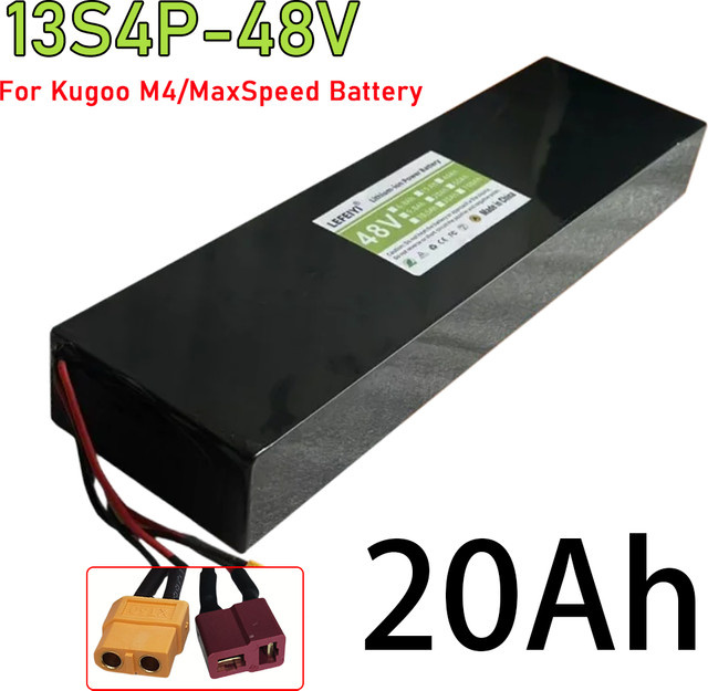 Kugoo Ersatz-Akkupack 48V 20000mAh für M4, M4 Pro und MaxSpeed mit integriertem BMS in Schwarz - Bild 1