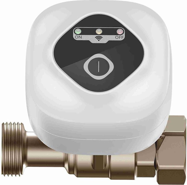 WLAN Intelligenter Kugelhahn Automatisches Wasserabsperrventil mit APP-Steuerung und 3 Zeitmodi für Wasser- und Gasleckage DN20 3/4in in Weiß Matt - Bild 1