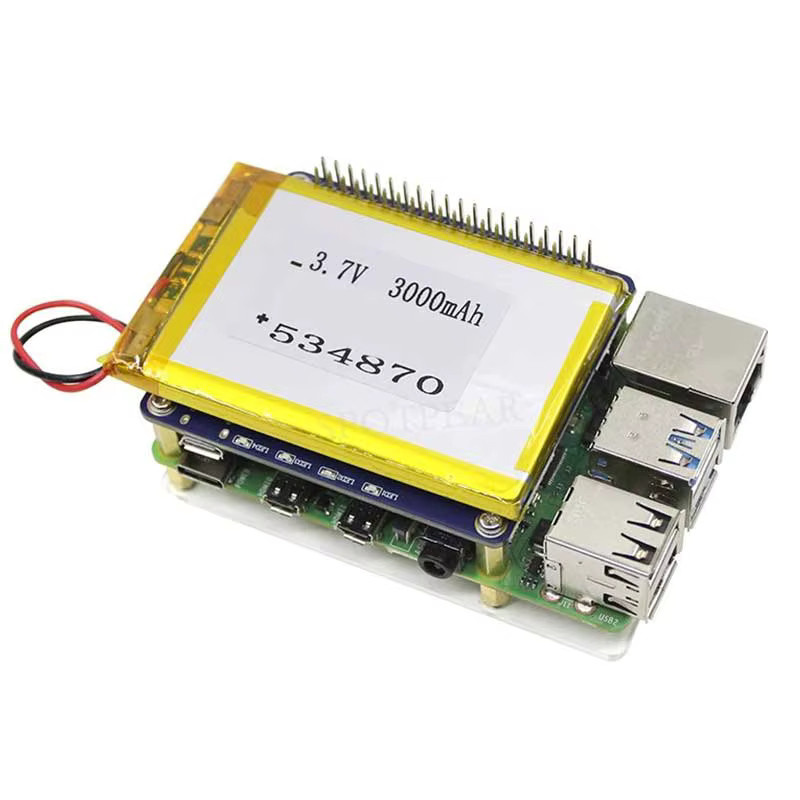 Spotpear RPi-UPS-H USV unterbrechungsfreie Stromversorgung HAT Lithium-Batterie-Modul für Raspberry Pi 4 und Pi 5 in Multicolour - Bild 2