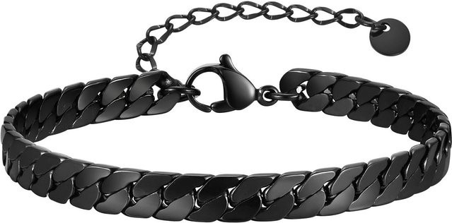 Vnox Armband, Edelstahl, Schwarz, Herren - Bild 1