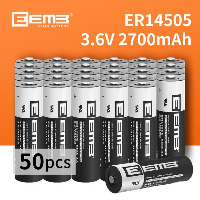 50 Stück EEMB ER14505 Lithium-Batterien AA-Größe, 3,6V, 2700mAh, nicht wiederaufladbar - Bild 1