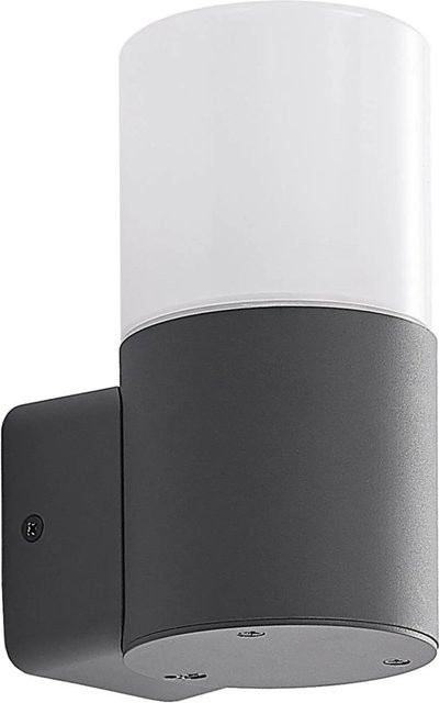 Lindby Wandleuchte Außen Tabyn 9926010 Modern Schwarz aus Aluminium, 1-flammig E27, IP44, H: 28,0 cm, B: 11,0 cm, T: 8,5 cm - Bild 1